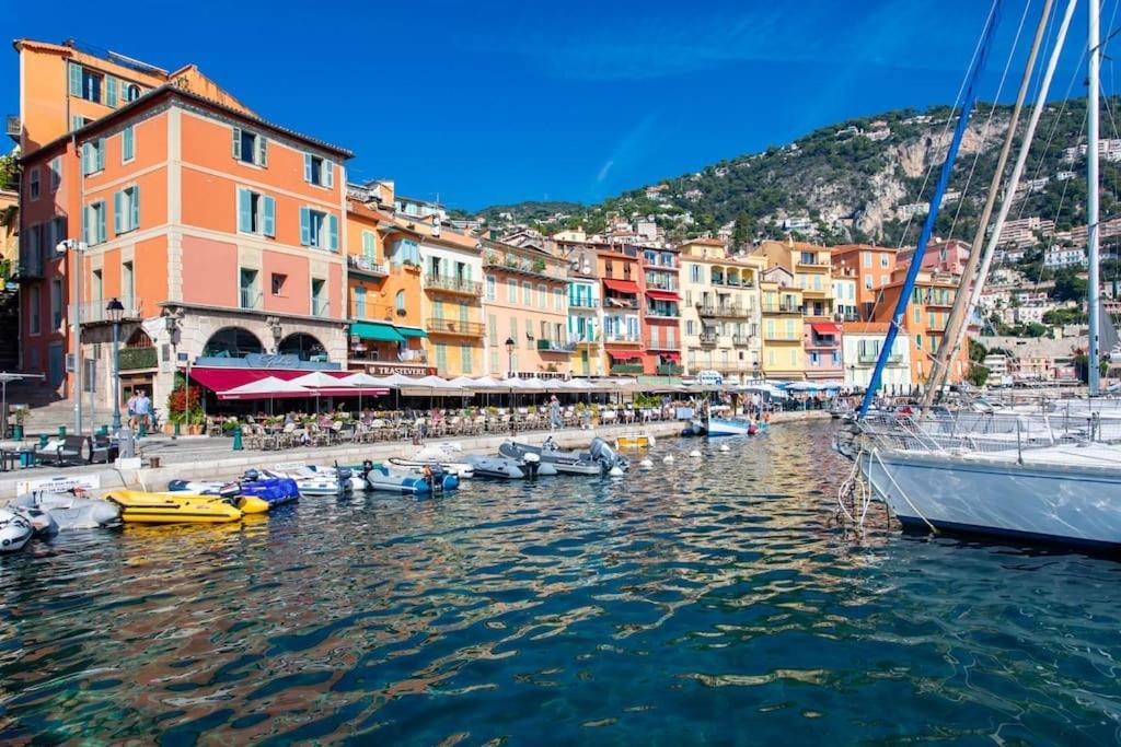 #40 Bright Sea View Suite For 6 2Mins Walk Port & Sea Villefranche-sur-Mer Dış mekan fotoğraf