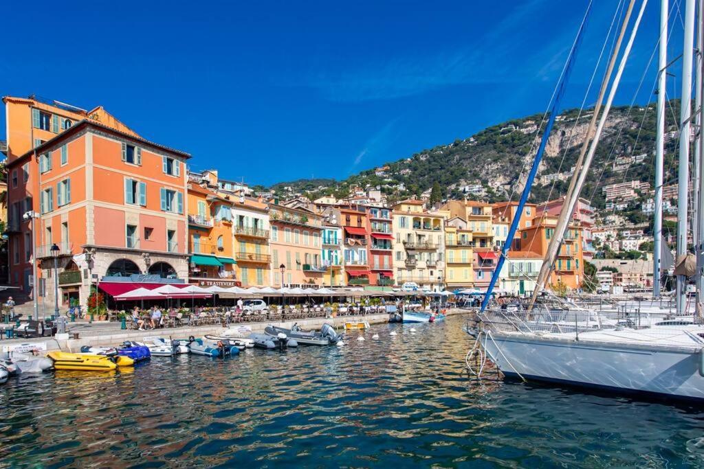 #40 Bright Sea View Suite For 6 2Mins Walk Port & Sea Villefranche-sur-Mer Dış mekan fotoğraf
