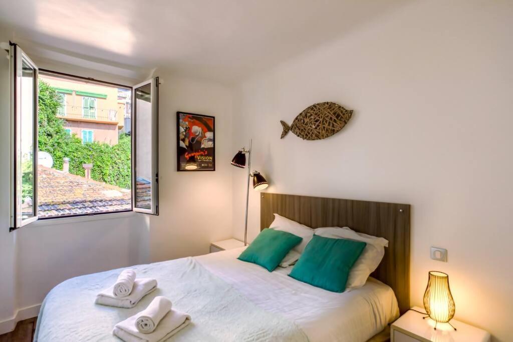 #40 Bright Sea View Suite For 6 2Mins Walk Port & Sea Villefranche-sur-Mer Dış mekan fotoğraf