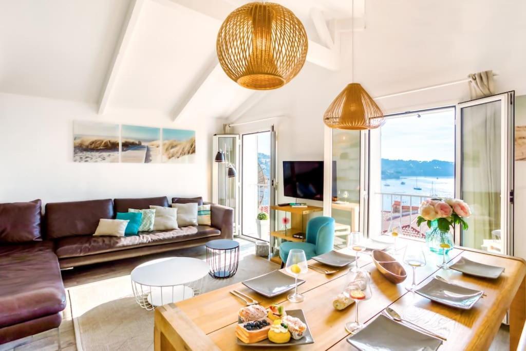 #40 Bright Sea View Suite For 6 2Mins Walk Port & Sea Villefranche-sur-Mer Dış mekan fotoğraf