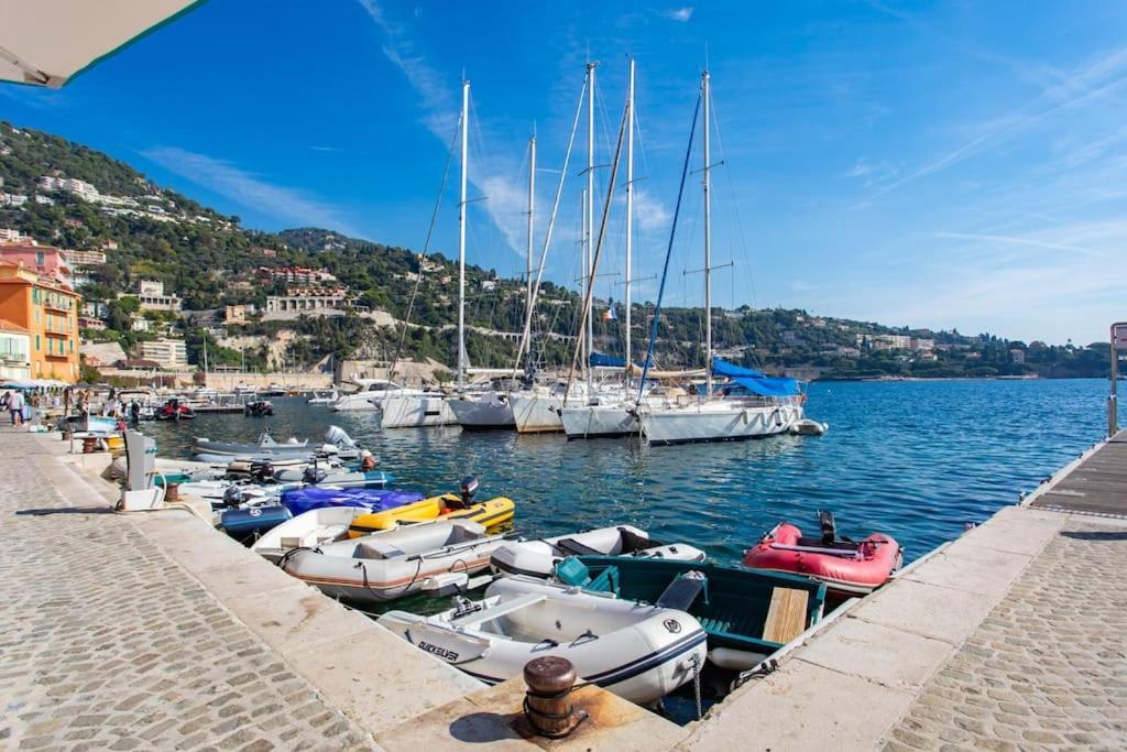 #40 Bright Sea View Suite For 6 2Mins Walk Port & Sea Villefranche-sur-Mer Dış mekan fotoğraf